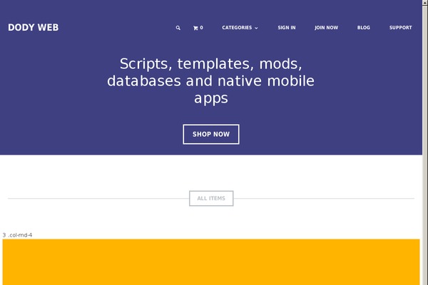 Marketify theme site design template sample