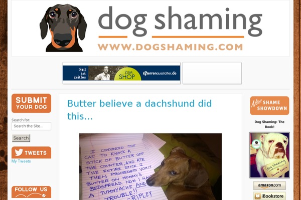 dog-shaming.com site used Dogshaming