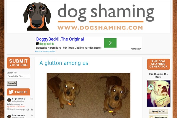 dogshaming theme websites examples