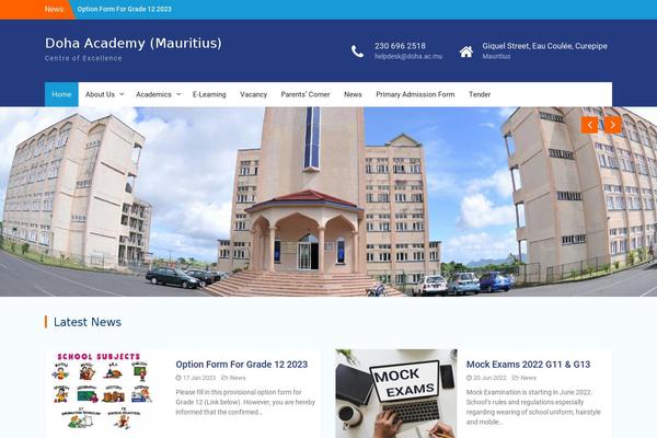 University Hub theme site design template sample
