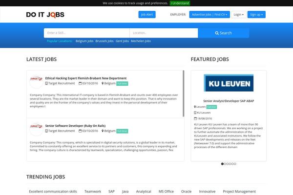 Jobify theme site design template sample