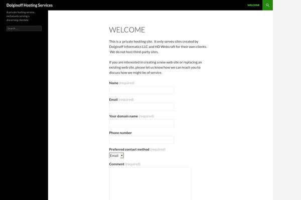 Twentyfourteen Child theme site design template sample