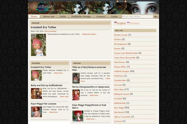 Cover WP theme site design template sample