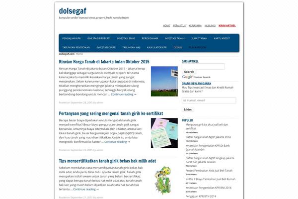 Tiga theme site design template sample