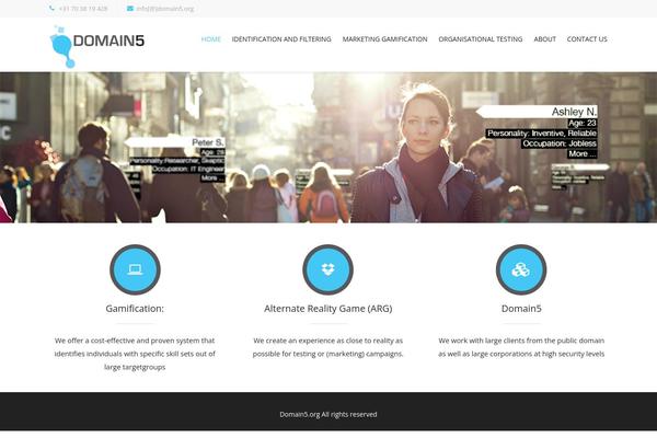 Opus theme site design template sample