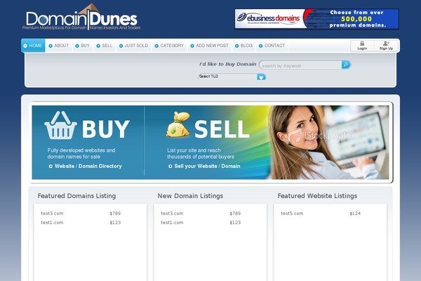 domaindunes.com site used Responsive