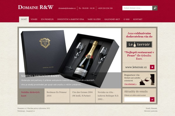 domaine.cz site used Domaine