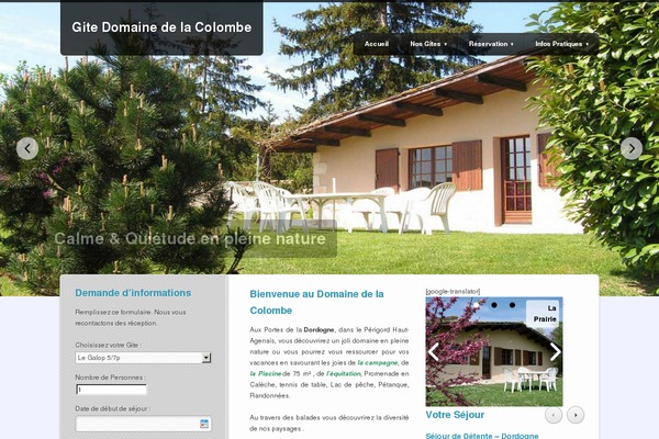 domainedelacolombe.com site used The Place