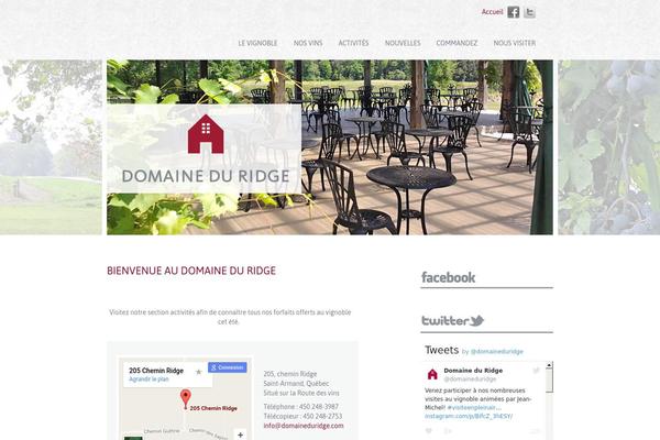 domaineduridge.com site used Megavolt-bootstrap