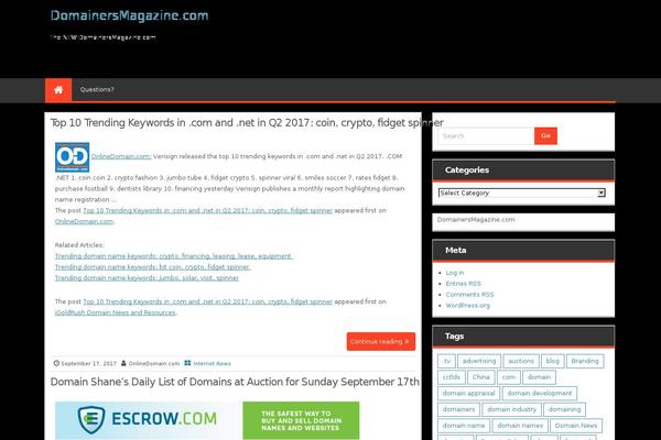Magazine Style theme site design template sample