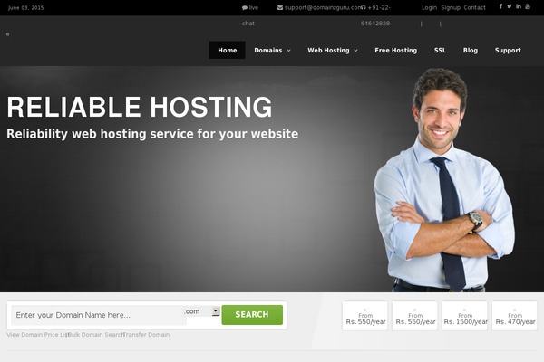 Ainex Host theme site design template sample