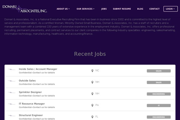 Jobify theme site design template sample