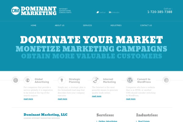 Dm theme site design template sample