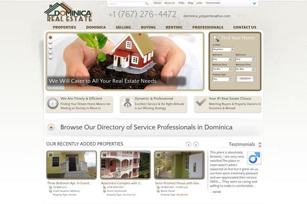 RealEstate theme site design template sample