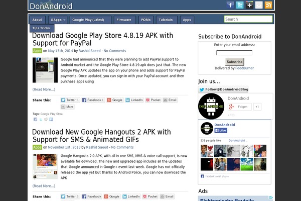 donandroid.com site used Kutak