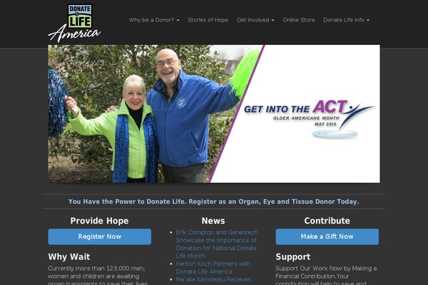 donatelifeamerica.com site used Donatelife-responsive
