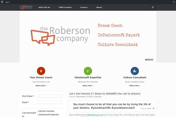 Vantage theme site design template sample