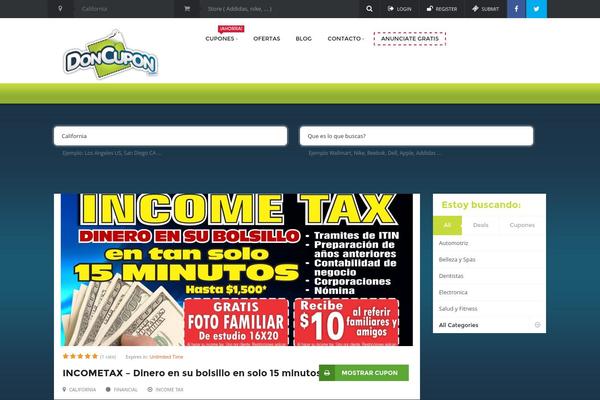 CouponXL theme site design template sample