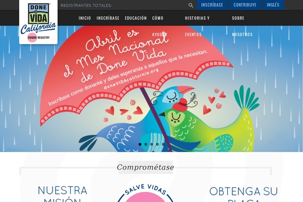 donevidacalifornia.org site used Donatelifeca2013
