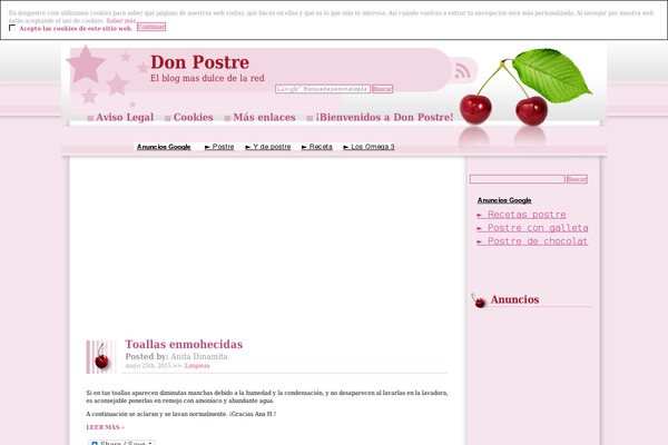donpostre.com site used Cherry Dreams