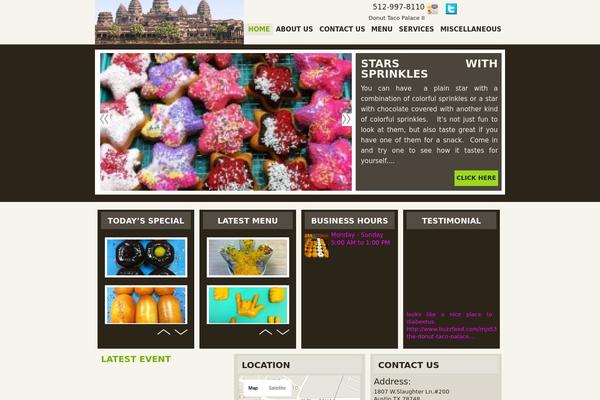 donuttacopalaceinaustin.com site used Restaurant-theme