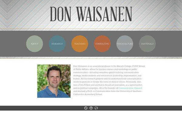 donwaisanen.com site used Wp-theme-don-waisanen-2