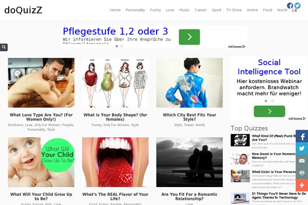 Site using Chained Quiz plugin
