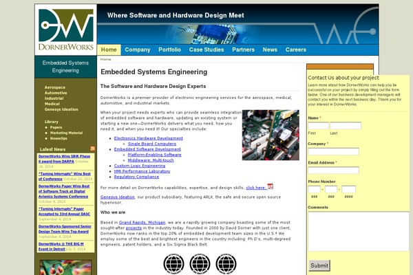 dornerworks.com site used Envigor