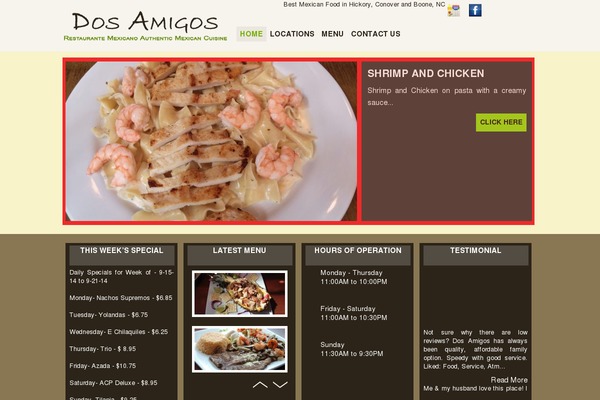 dosamigosmexicanrestaurant.net site used Restaurant-theme