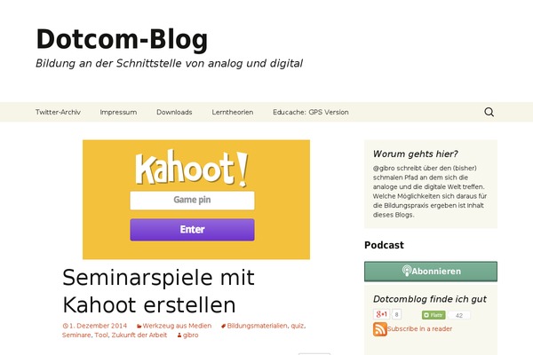 Site using Podlove Web Player plugin