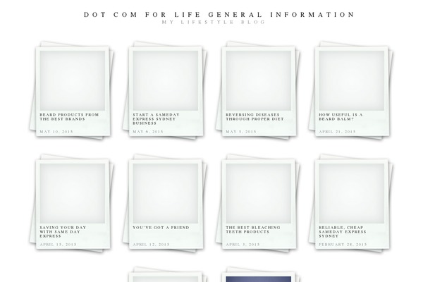 Polaroids theme site design template sample