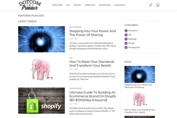 Site using Meks ThemeForest Smart Widget plugin