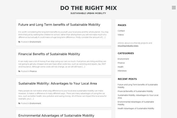 dotherightmix.eu site used Amazing Blog