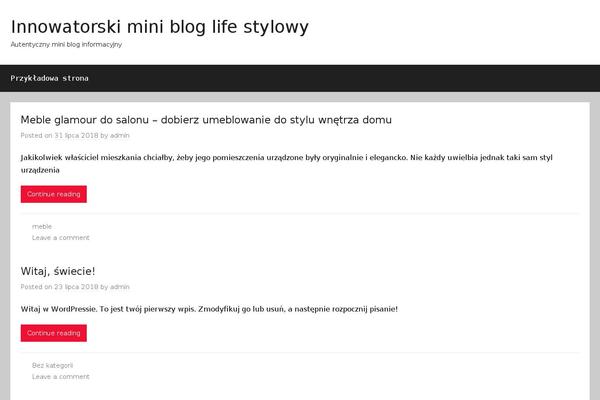 Chocolat theme site design template sample