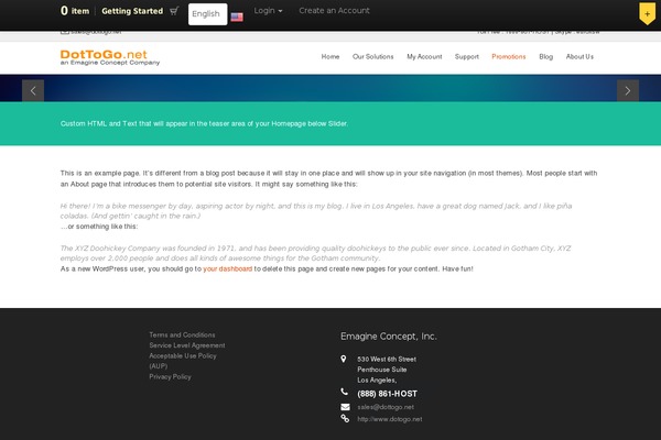 Hostme v2 theme site design template sample