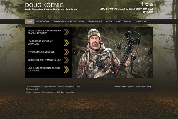 Hunter theme site design template sample