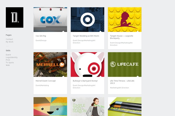 Gridlocked theme site design template sample