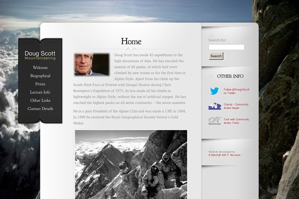 Memoir theme site design template sample