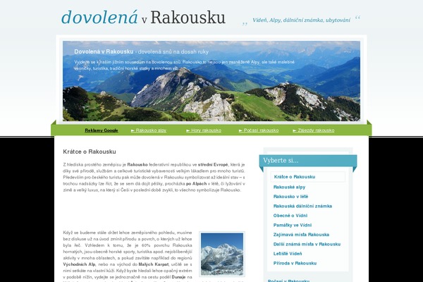 dovolenavrakousku.cz site used Etravel-cz