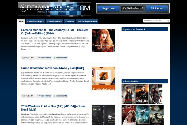downcargas.net site used Downctheme