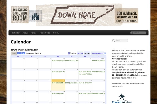 downhome.com site used Downhome