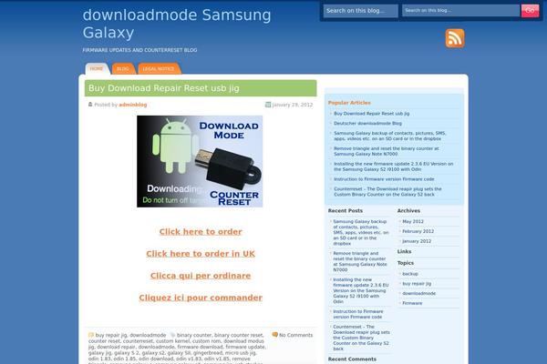 DeepBlue theme site design template sample