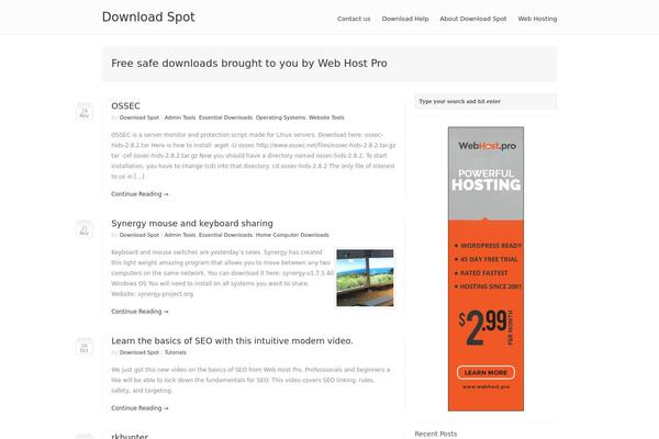 downloadspot.com site used inLine