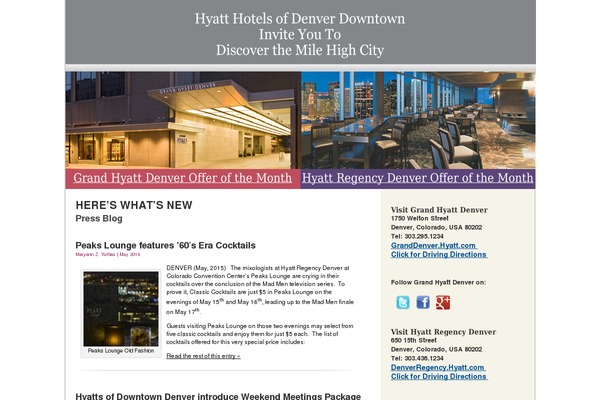 downtowndenverhyatts.com site used Mika