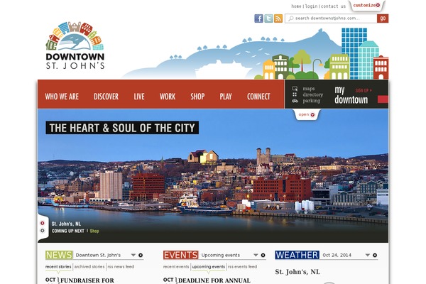 downtownstjohns.com site used Core-theme