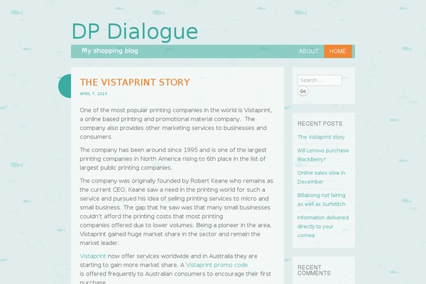 Something Fishy theme site design template sample