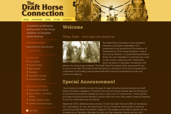 drafthorseconnection.ca site used Traces