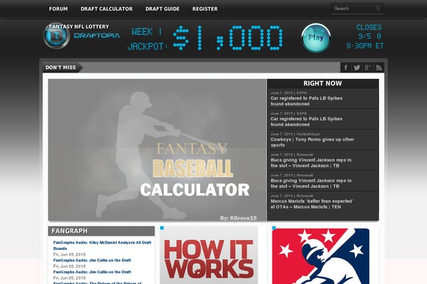 Gameday theme site design template sample