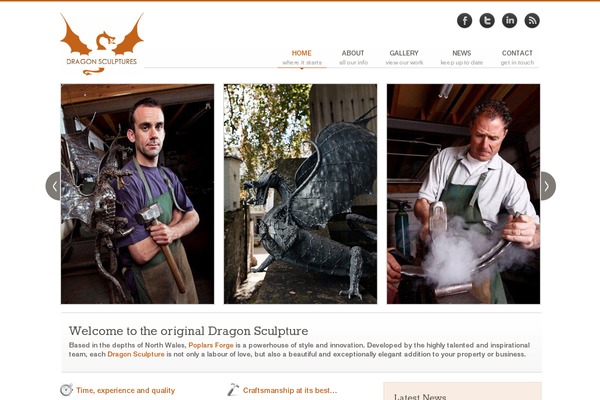 Dragon theme site design template sample