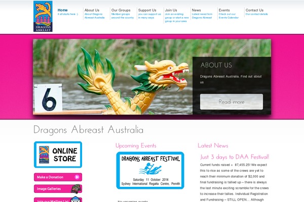 dragonsabreast.com.au site used Avisio